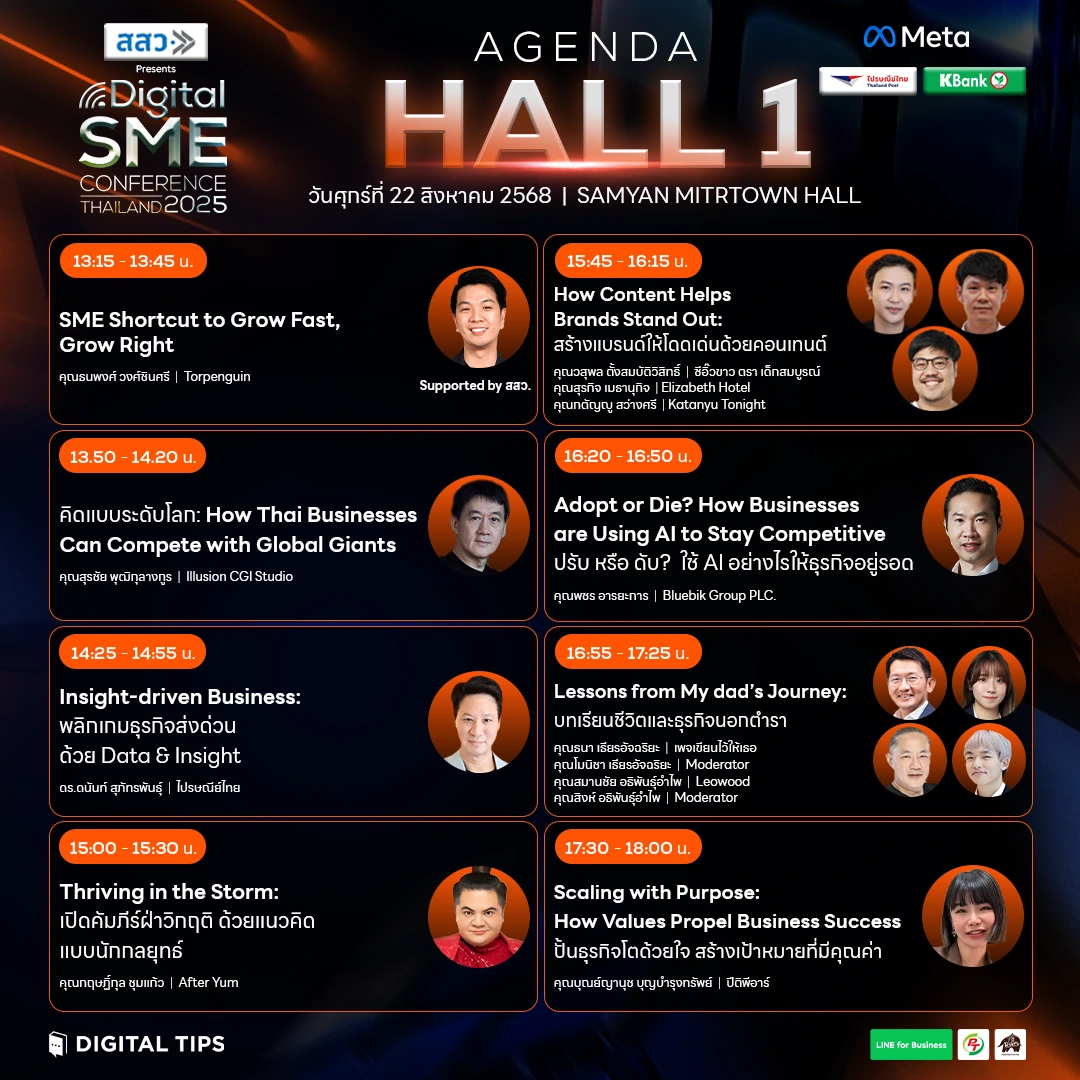 จำหน่ายบัตร Early Bird งาน Digital SME Conference Thailand 2025