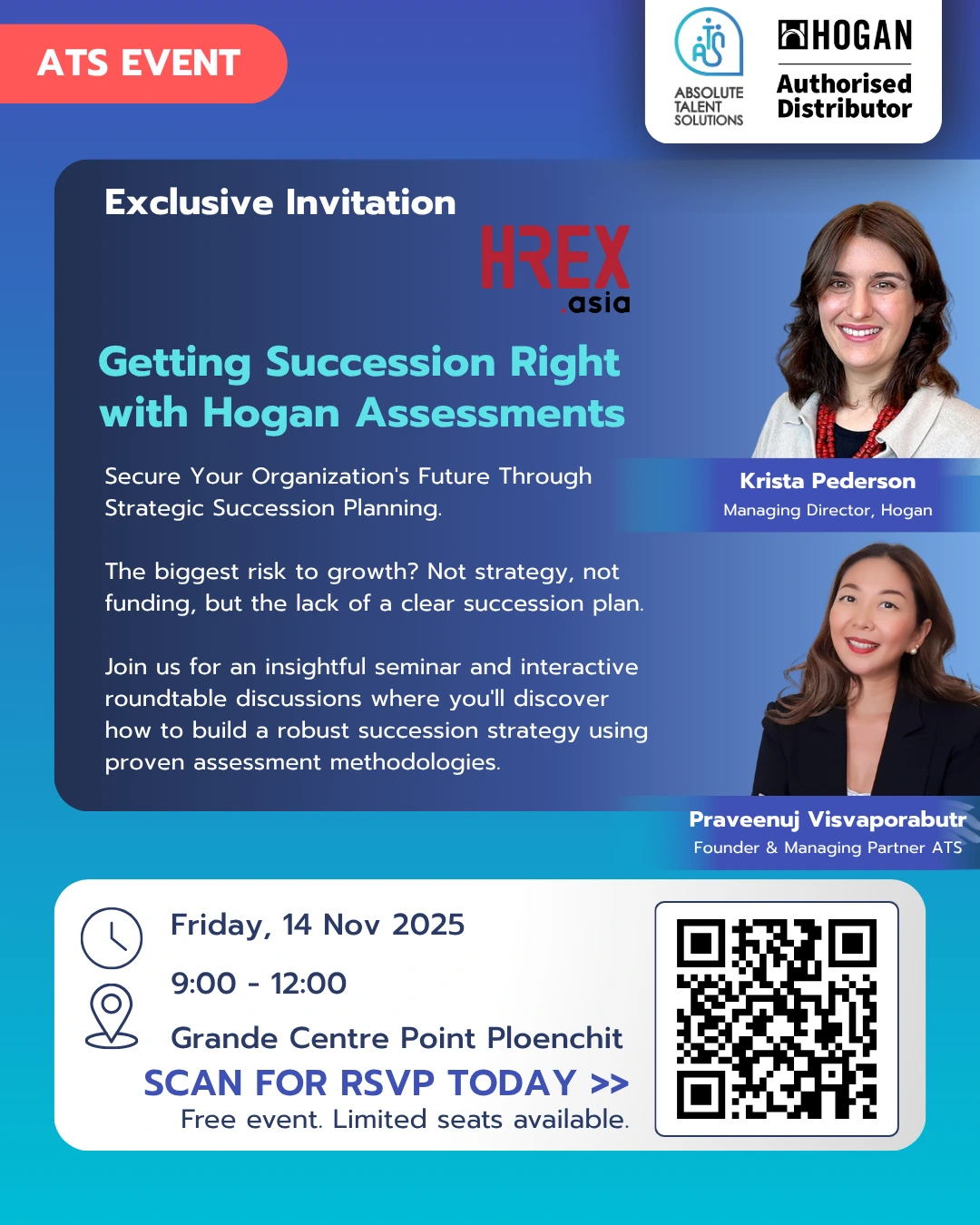 เชิญร่วมงานสัมมนาฟรี Getting Succession Right With Hogan Assessments 1 Getting Succession Right With Hogan Assessments
