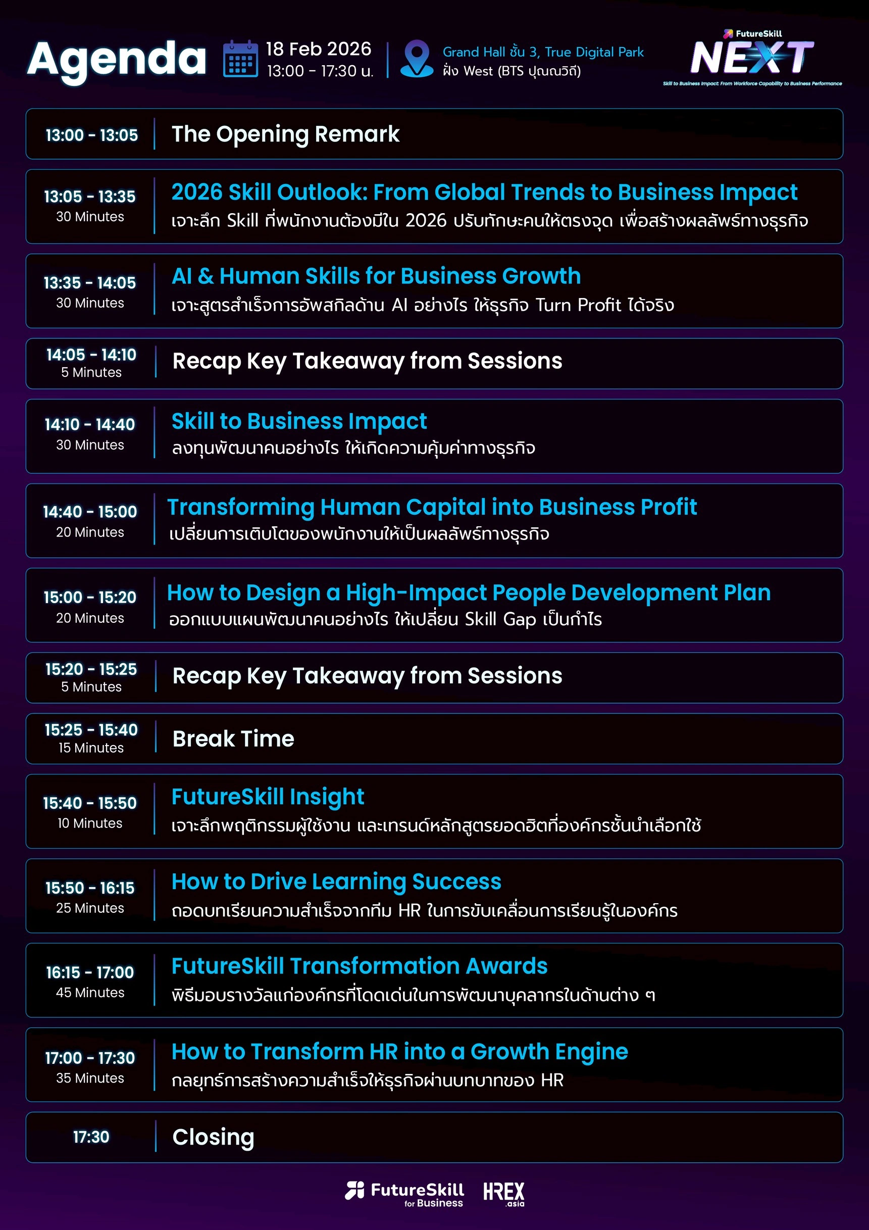 ขอเชิญร่วมงาน FutureSkill NEXT 2026: Skill to Business Impact 3 futureskill-next-2026-skill-to-business-impact