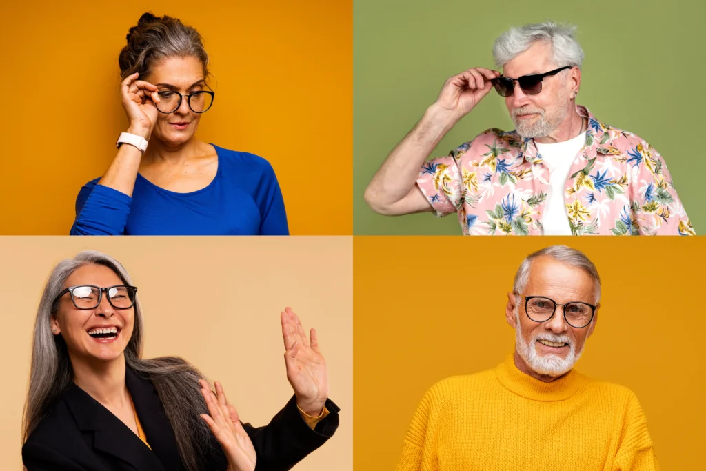 เมื่อ “สังคมสูงวัย” กำลังเปลี่ยนเกมตลาดแรงงาน 3 medium-shot-people-with-glasses-posing-studio