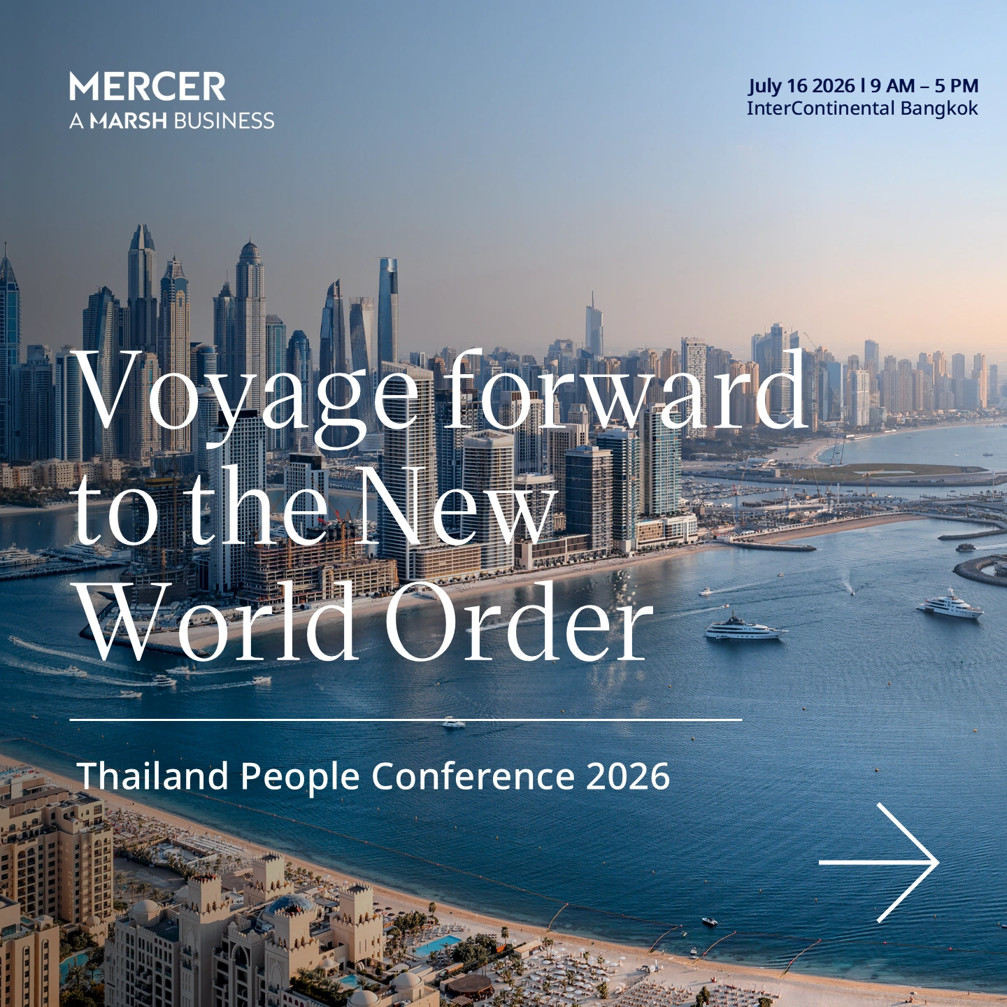 ขอเชิญ HR ร่วมงาน Mercer Thailand People Conference 2026: Voyage Forward to The New World Order 1 Mercer Thailand People Conference 2026: Voyage Forward to The New World Order