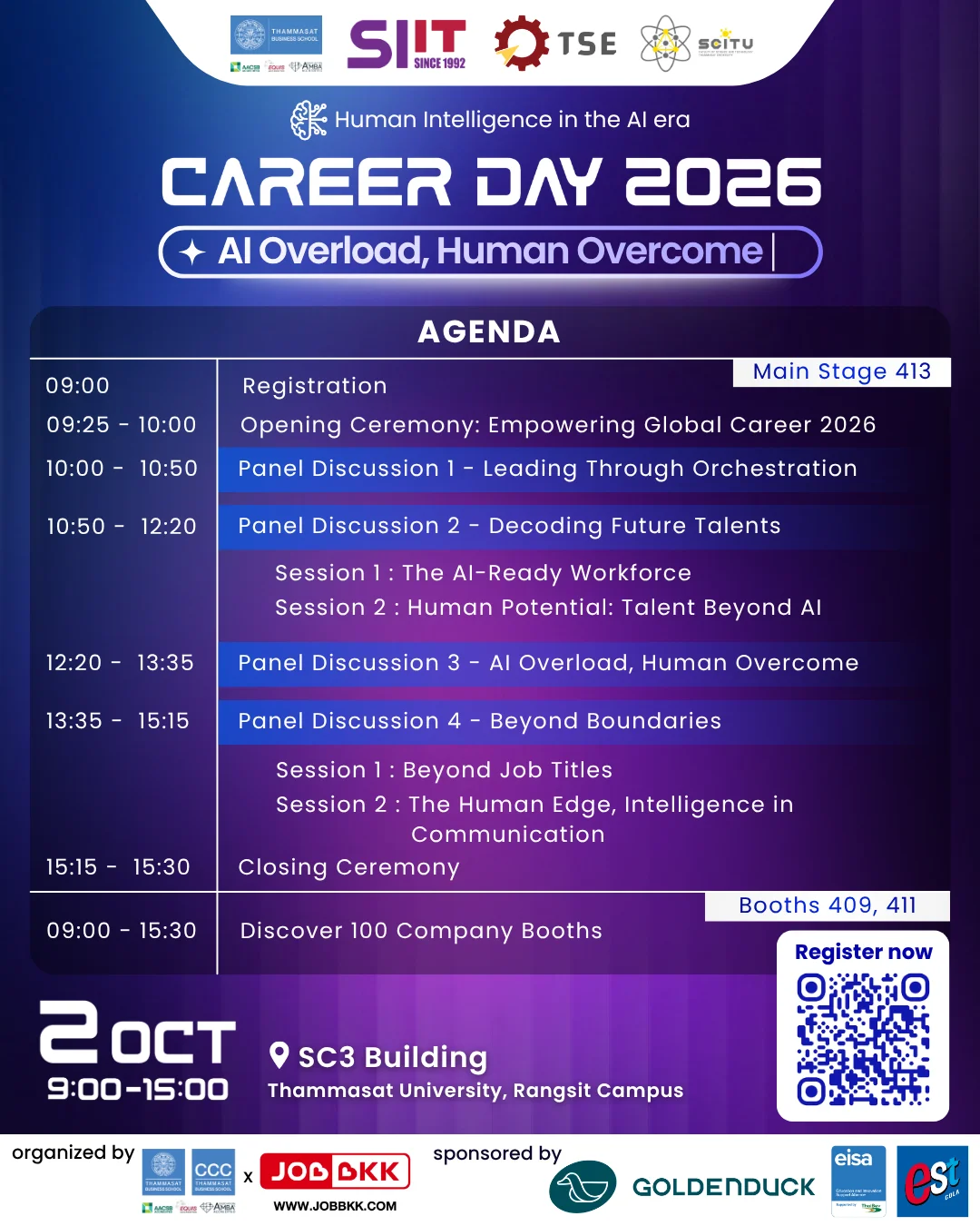 ชวนร่วมงาน CAREER DAY 2026 สำรวจอนาคตการทำงานในยุค AI พร้อมเปิดโอกาสทางอาชีพจากบริษัทชั้นนำกว่า 100 แห่ง 2 JobBKK CAREER DAY 2026
